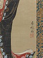 Standing Courtesan, Sakai Hōitsu (Japanese, 1761–1828), Hanging scroll; ink, color, and gold on silk, Japan